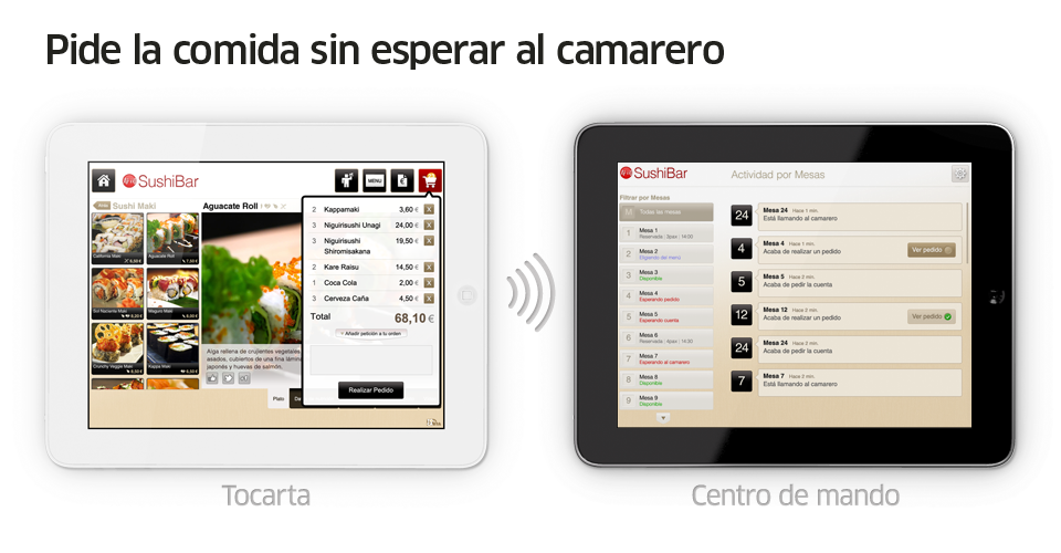 Pide la comida sin esperar al camarero