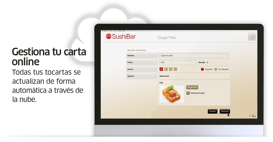 Gestiona tu carta online