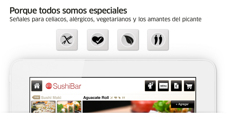 Porque todos somos especiales, señales para celíacos, alérgicos y vegetarianos